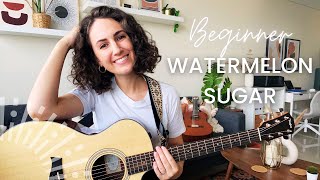 Watermelon Sugar Guitar Lesson Tutorial - Harry Styles [EASY chords + strumming + singing] #guitar