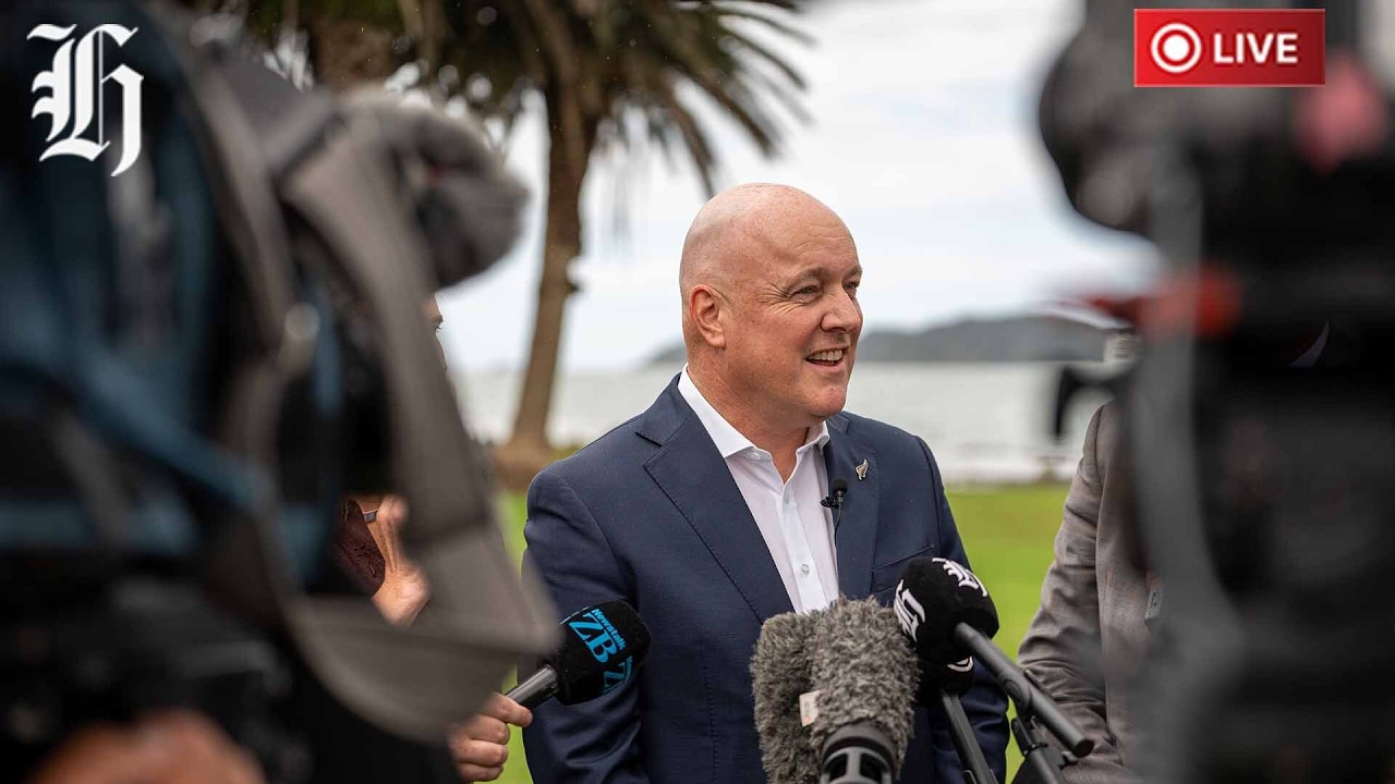 NZ Herald Live:  Christopher Luxon Speaks to media