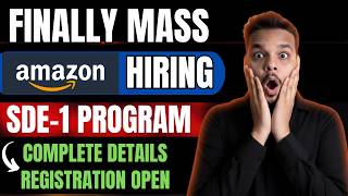 Finally Amazon SDE-1 Mass Drive Announced | Off Campus Jobs | 2026, 2025, 2024 Batch | Freshers