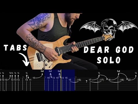 Avenged Sevenfold - Dear God Guitar Solo Cover | Tabs On Screen