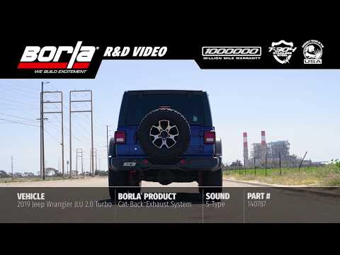 Borla Exhaust Sounds for the 2018-2026 Jeep JLU Wrangler 2.0L ["Climber" Cat-Back Exhaust System]