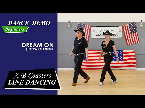 DREAM ON - Line Dance Demo & Walk Through