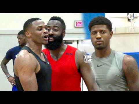 Russell Westbrook, James Harden & Paul George Go At It At Rico Hines UCLA Run