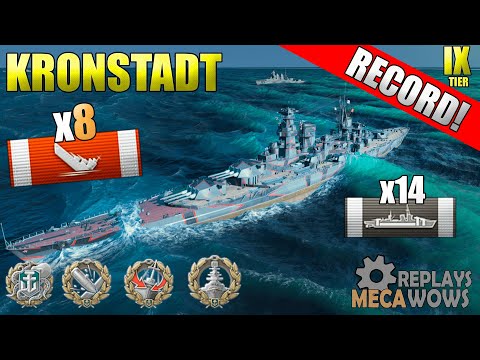 Cruiser Kronstadt 8 Kills & 292K Damage | World of Warships
