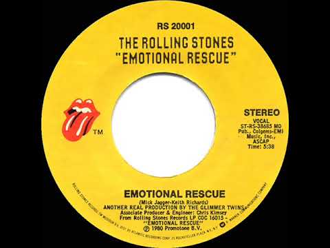 1980 HITS ARCHIVE: Emotional Rescue - Rolling Stones (stereo 45)