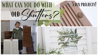 Repurposed Shutters ~ Shutter Projects ~ DIY Home Decor with Shutters ~ Upcycled Shutters