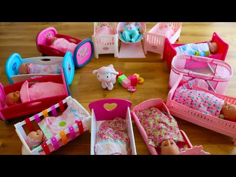Baby Born Baby Annabell Baby Dolls Nursery Room Bedtime and Care Routine Compilation