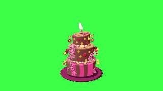 Birthday Cake Green screen videos