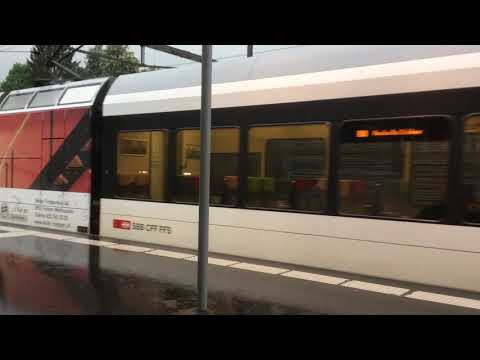 Stadler GTW Thurbo 2004 Departing in Ebnat-Kappel 14.05.2018