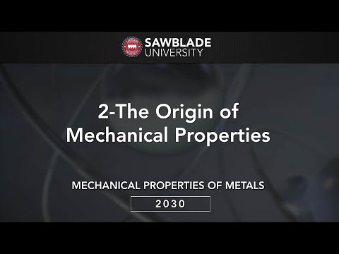 2030 – 02 – The Origin of Mechanical Properties