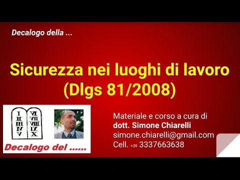 Decalogue of ... Safety at Work (February 20, 2020)