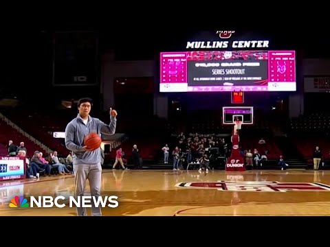 Student initially denied 10k over a half-court shot contest during game