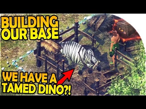 BASE BUILDING and WE HAVE A TAMED DINO?! - Durango Wildlands Gameplay Part 2 - Android iOS - YouTube
