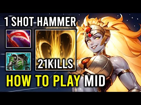 How to Play Mid Dawnbreaker 1 Shot Hammer Desolator AC 11 Armor Reduction Dota 2