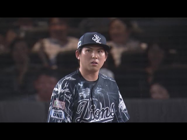 【7回表】逆を突いた!! ライオンズ・武内夏暉 一瞬の隙を逃さず見事に牽制アウトを奪う!!  2024年8月25日 埼玉西武ライオンズ 対 東北楽天ゴールデンイーグルス