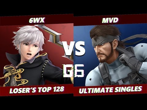 Glitch 6 SSBU - 6WX (Robin) VS MVD (Snake) Smash Ultimate Winner's Top 128