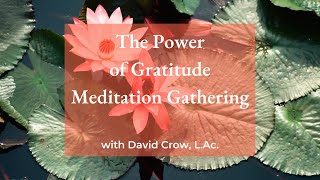 The Power of Gratitude Meditation Gathering
