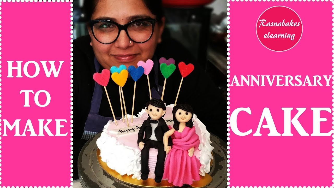 Happy wedding anniversary mom and dad or couple cake design ideas decorating tutorial