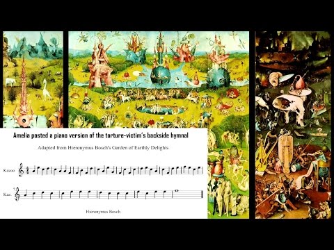 600 years old sinners' hymn hidden in Hieronymus Bosch's painting The Garden of Earthly Delights
