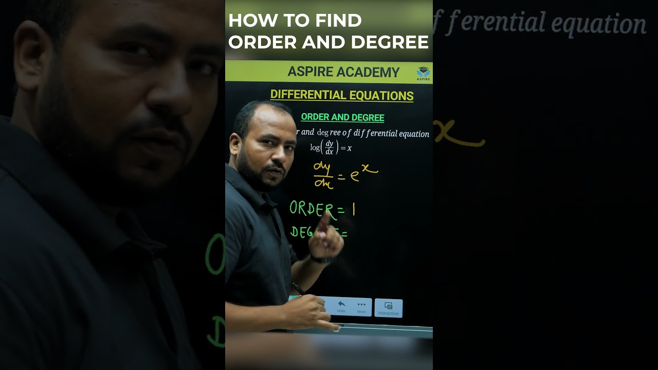 How to Find Order and Degree of Differential Equation | Class 12 Maths
