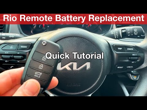 2023 Kia Rio Remote key fob battery replacement