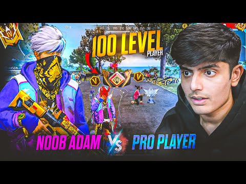 Noob Adam vs Pro Golden Elite Pass 😨 Emotes Verses लेकिन सामने 100 Level Emote 😱 Garena free fire