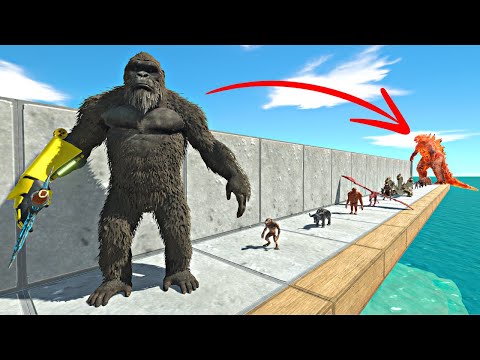 King Kong 2024 vs All Units + Legendary Godzilla - Animal Revolt Battle Simulator