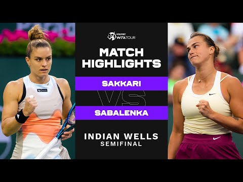 Теннис Maria Sakkari vs. Aryna Sabalenka | 2023 Indian Wells Semifinal | WTA Match Highlights