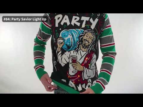 #84 Party Savior Light Up | Ugly Christmas Sweater For...