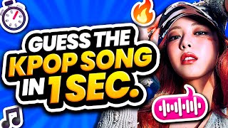 GUESS THE KPOP SONG IN 1 SECOND (EASY - HARD) ⏱️⚡️ | KPOP QUIZ 2025