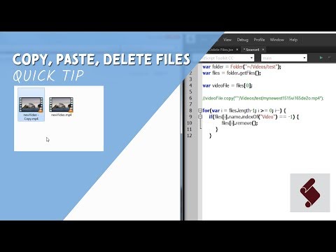 Extendscript Quicktip Copy Paste Delete Files