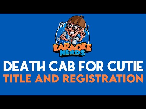 Death Cab For Cutie - Title and Registration (Karaoke)