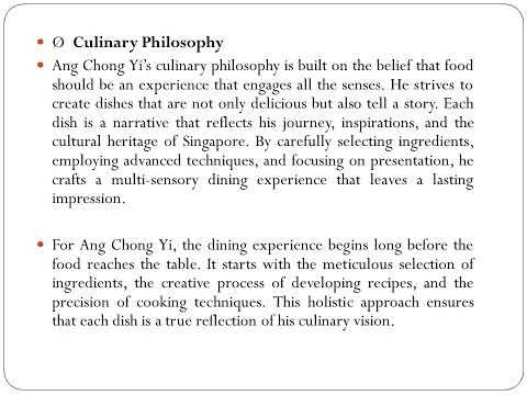 Ang Chong Yi Singapore: The Genius Behind Singapore’s Culinary Scene - An Inside Look