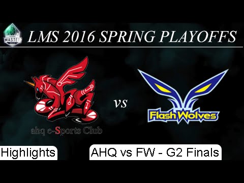 AHQ vs FW - Finals Game 2 Highlights - LMS Spring 2016 Playoffs - ahq e-Sports Club vs Flash Wolves