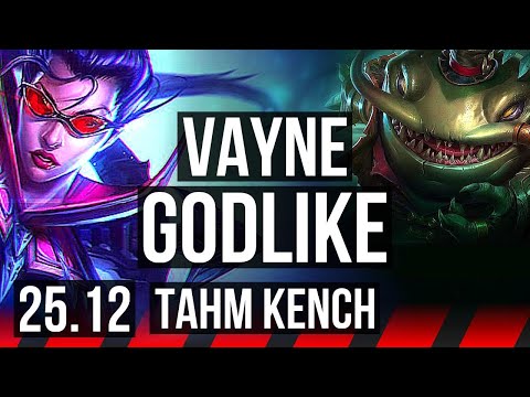 VAYNE vs TAHM KENCH (TOP) | 46k DMG, Godlike | KR Diamond | 25.12