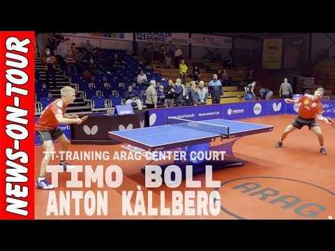 Timo Boll & Anton Källberg Professional 🏓 TT Training (60 FPS/HDR) So. 31.10.2021 ARAG Center Court