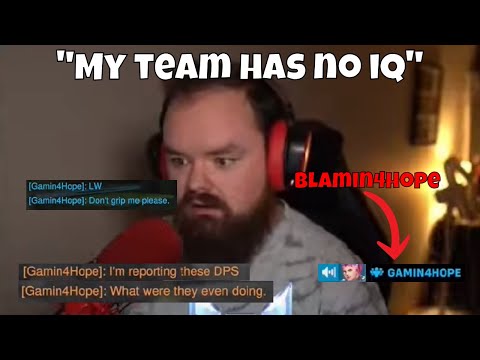 Gamin4Hope Never Fails to Blame His Team