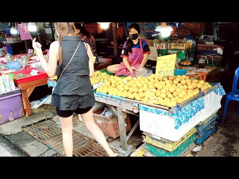 🇹🇭Local morning market, food market of rural Roi Et province