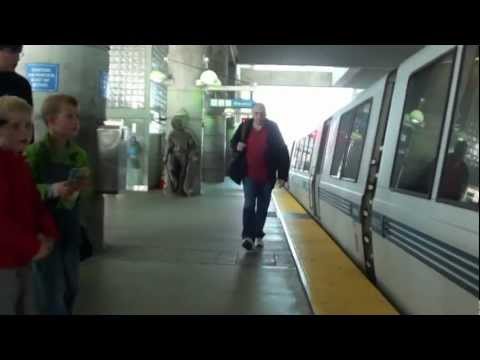 BART From San Francisco Int'l Airport to Millbrae - Full Section Ride (HD)