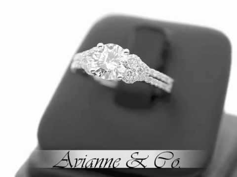 18K White Gold Diamond Engagement Ring 1.50 Ctw