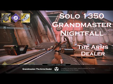 Solo 1350 Grandmaster Nightfall (Boss Cheese) - The Arms Dealer - Warlock