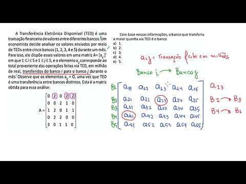ENEM 2018 - MATHEMATICS - QUESTION 136 - BLUE TEST - MATRIX -TED