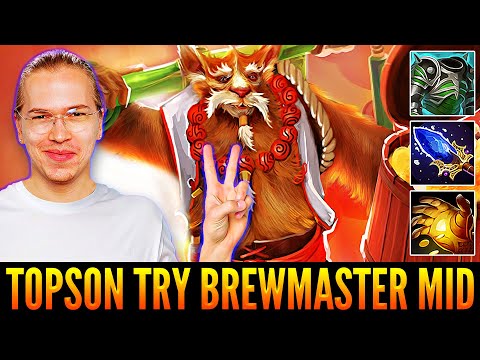 TOPSON Tries The Old Meta BREWMASTER For Mid Lane | What a Game! Dota 2