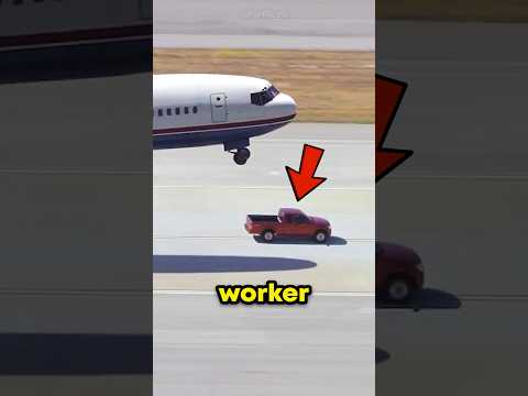 Airport Worker RISKS Life To Save Airplane 😨✈️