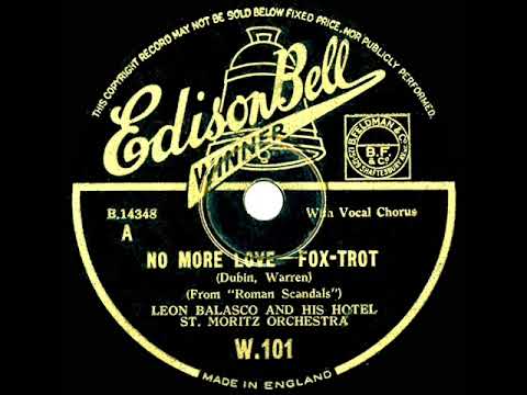 1933 Leon Belasco - No More Love (Leon Belasco, vocal)