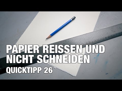 TEAR PAPER, DON'T CUT IT - QUICK TIP 26