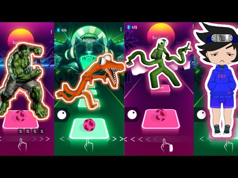 Tails Hop VS Hulk Dance - Rainbow Friends -Blue Green Orange