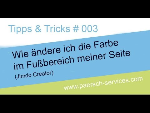 Jimdo Creator: wie ändere ich die Farbe im Fußbereich meiner Seite?
