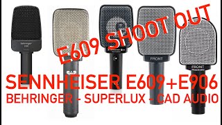Video thumbnail for Mic Shoot Out Guitar Amp SENNHEISER E609 E906 vs BEHRINGER B906 vs SUPERLUX PRA628 vs CAD AUDIO D80 by AE PRODUCED BY EQUIANO