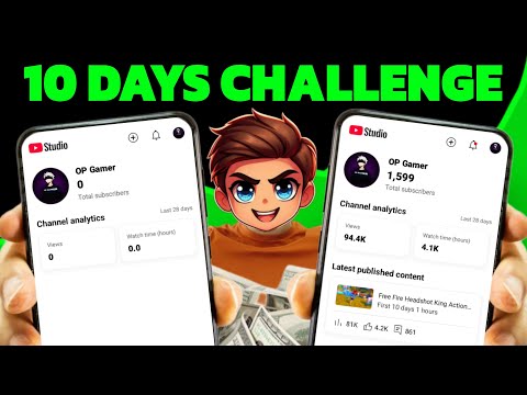 10 DAYS Challenge ( Nice Result 😳 ) How To Grow Gaming Channel From 0 Subscribers